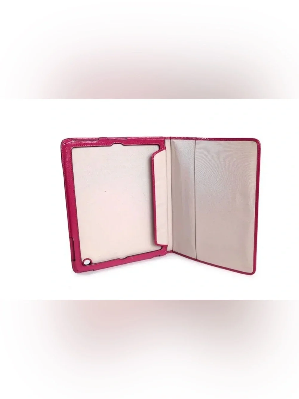 Coach F64186 Tartan Plaid Print iPad Folio Case Cover Multi Pink White NWT